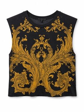 ✨ Truly Madly Deeply Black & Gold Baroque Graphic Tank Top ✨